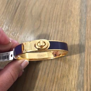 Coach Purple Livio Turn Clasp Bangle Bracelet